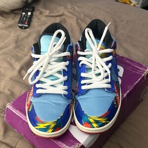Nike Blue and Multicolor Men's Sneakers